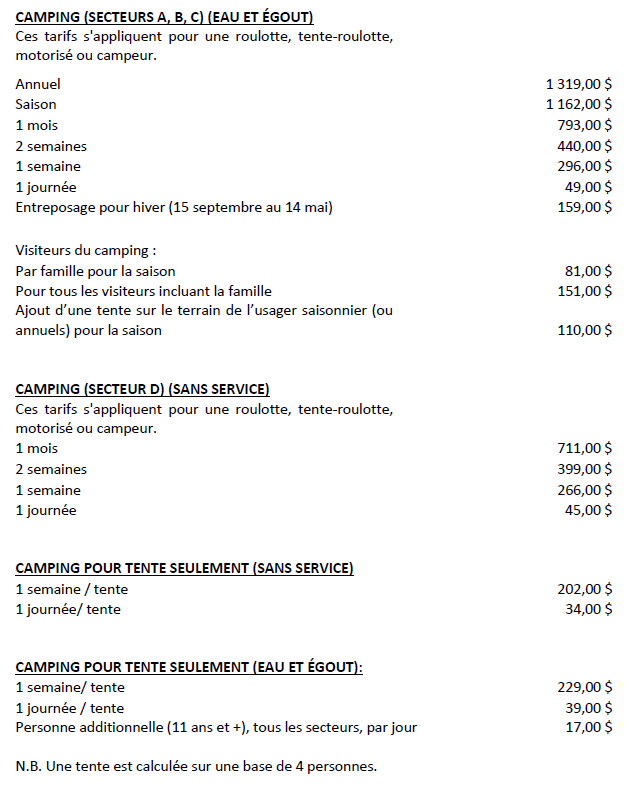 tarif 1
