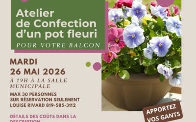 Atelier- Confection d&rsquo;un pot fleuri
