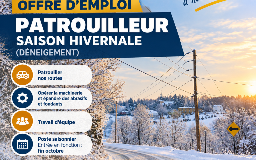 Offre d’emploi – Patrouilleur